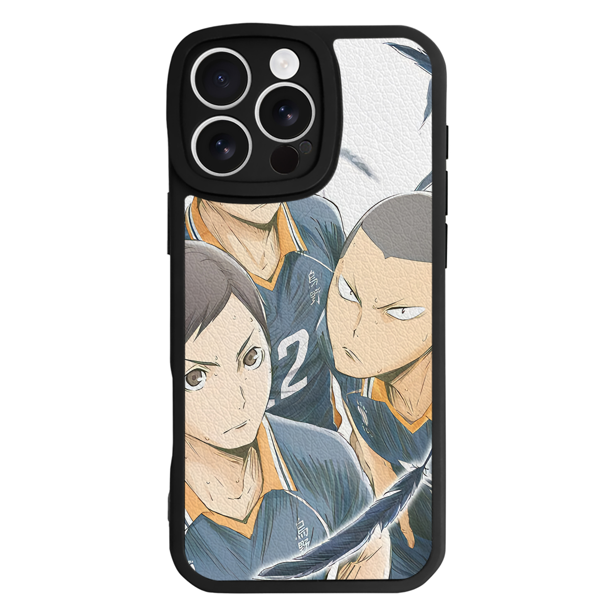 （画像用） ハイキュー!! Haikyu!! 【iPhone 16シリーズ対応】シリコンスマホケース（レザー調） 材質：シリコン